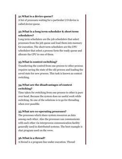 OS Lab Viva Questions and Answers | PDF | Thread (Computing ...