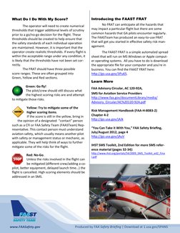FAA Flight Risk Assessment Tool Guide | PDF | Risk | Risk Assessment