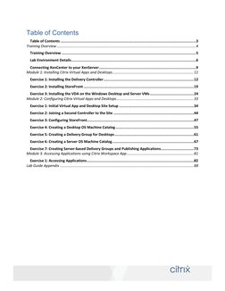 Table of Contents 
Table of Contents ....................................................................................