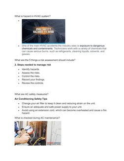 Air Conditioning Cleaning Risk Assessment | PDF | Air Conditioning | Risk