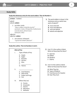 CAT/5 Grade 5 Practice Test Guide | PDF | Reading Comprehension ...