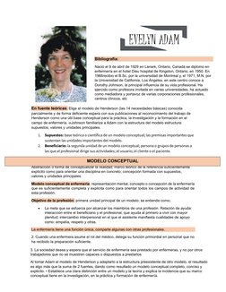 En fuente teóricas: Elige el modelo de Henderson (las 14 necesidades básicas) conocida 
parcialmente y de forma deficiente