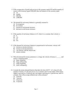Mankiw Macroeconomics 9th Edition Test Bank | PDF