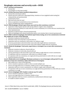 Dysphagia Outcome and Severity Scale | PDF