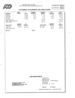 ADP Stub Example | PDF