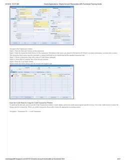Oracle AR Module Training Guide | PDF | Invoice | Receipt