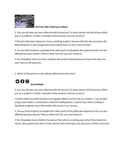 Oil Price Hike! Pahirap sa Masa!
2. Can you tell why you were affected with the picture? In what manner did the picture aff