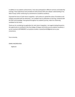 In addition to my academic achievements, I have also participated in different seminars and leadership 
trainings. These expe