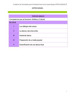 Cuaderno de Actividades Artes Danza 2 | PDF | Bailes | Diseño