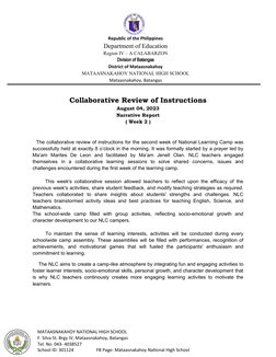 Republic of the Philippines
Department of Education
Region IV – A CALABARZON
Division of Batangas
District of Mataasnakahoy
M