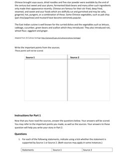 Chinese brought soya sauce, dried noodles and five-star powder were available by the end of 
the century but sweet and sour p