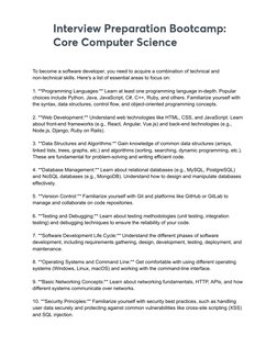 To become a software developer, you need to acquire a combination of technical and
non-technical skills. Here's a list of ess