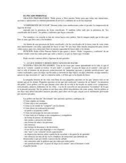 EL PECADO PERSONAL 
ORACIÓN PREPARATORIA "Pedir gracia a Dios nuestro Señor para que todas mis intenciones, 
acciones y opera