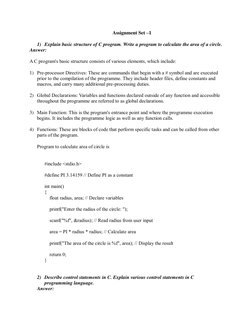 C Programming Assignment Overview | PDF | Pointer (Computer Programming ...