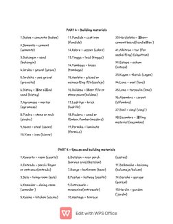 Bicol and Tagalog Construction Terms | PDF | Components | Building ...