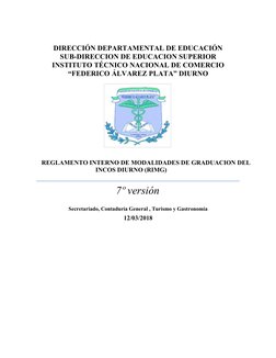DIRECCIÓN DEPARTAMENTAL DE EDUCACIÓN
SUB-DIRECCION DE EDUCACION SUPERIOR
INSTITUTO TÉCNICO NACIONAL DE COMERCIO
“FEDERICO ÁLV