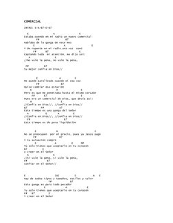 COMERCIAL 
 
INTRO: E-A-B7-E-B7 
 
  E                A                E       
Estaba oyendo en mi radio un nuevo comercial
