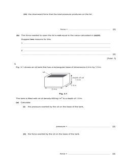 Grade 8 Pressure Worksheet PDF | PDF