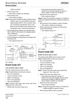 ELECTRICAL SYSTEM
180
M4.8-2730-006
04 Rev. 12/19
Event Codes
CA201-8) and M1.
•
If:The wiring is bad.
– Then repair or rep