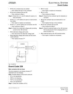 Event Codes
ELECTRICAL SYSTEM
183
M4.8-2730-009
04 Rev. 12/19
•
If:The line contactor tips are welded.
– Then replace the t