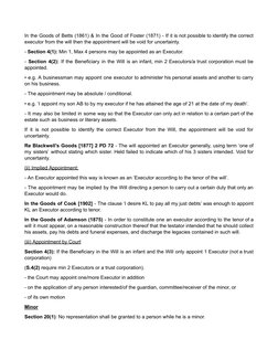In the Goods of Betts (1861) & In the Good of Foster (1871) - If it is not possible to identify the correct
executor from the