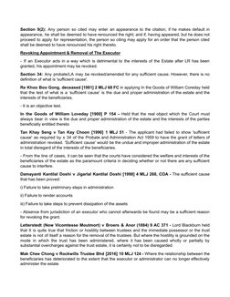 Section 9(2): Any person so cited may enter an appearance to the citation, if he makes default in
appearance, he shall be dee