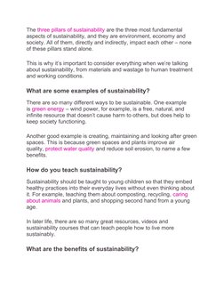 Key Sustainability Questions Answered | PDF | Sustainability | Climate ...