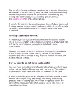 Key Sustainability Questions Answered | PDF | Sustainability | Climate ...