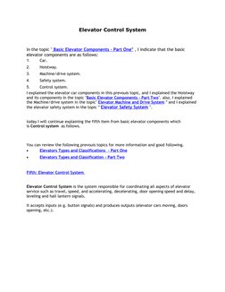 Elevator Control System Overview | PDF | Elevator | Relay