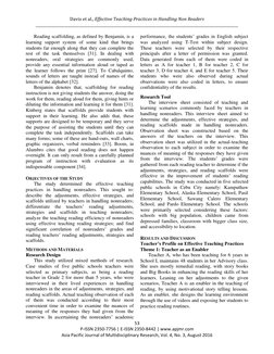 Davis et al., Effective Teaching Practices in Handling Non Readers 
_________________________________________________________