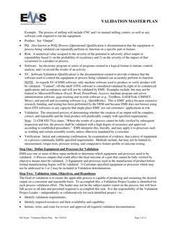 Validation Master Plan for Medical Equipment | PDF | Verification And ...