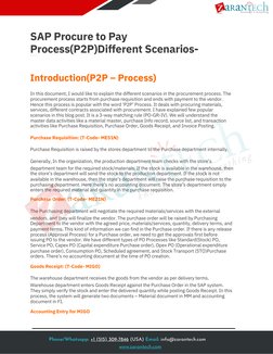 SAP Procure to Pay
Process(P2P)Different Scenarios- 
13 Likes 1,761 View 5 Comments 
In this document, I would like to explai