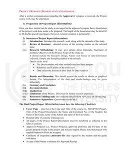 IGNOU M.Com Project Guidelines | PDF | Thesis | Methodology