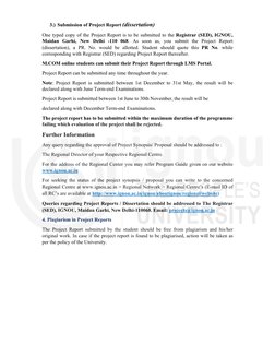 IGNOU M.Com Project Guidelines | PDF | Thesis | Methodology