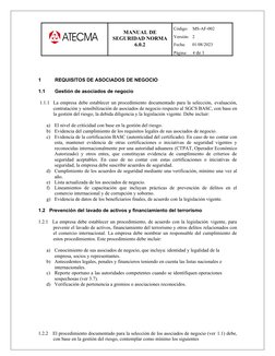 Manual de Seguridad BASC 6.0.2 | PDF
