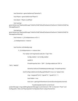 Roblox Chat Spy Script | PDF | Computing | Computer Science