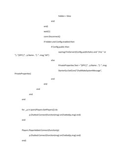 Roblox Chat Spy Script | PDF | Computing | Computer Science