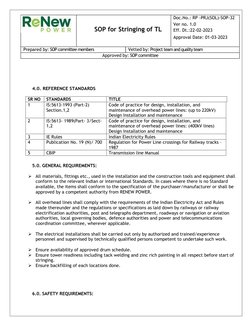 Stringing Procedure.pdf SOP for Transmission Line Stringing | PDF | Personal Protective ...