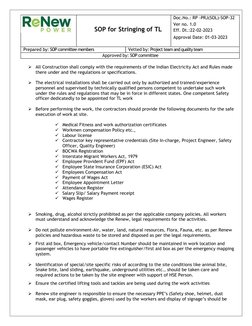 Stringing Procedure.pdf SOP for Transmission Line Stringing | PDF | Personal Protective ...