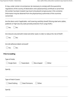 Cargo Inspection Checklist Guide | PDF | Cargo | Manufactured Goods