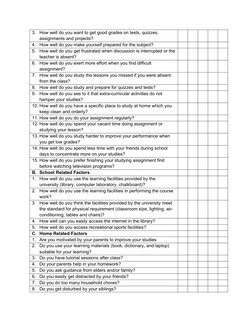 Academic Performance Survey for BSPH Students | PDF | Teachers | Learning
