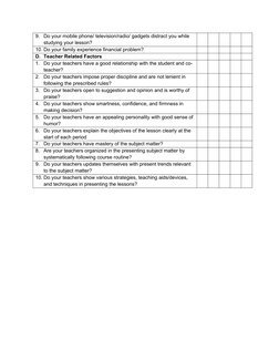 Academic Performance Survey for BSPH Students | PDF | Teachers | Learning