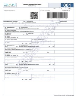 169. Fecha de cierre
Establecimientos, agencias, sucursales, oficinas, sedes o negocios entre otros
161. Actividad económica
