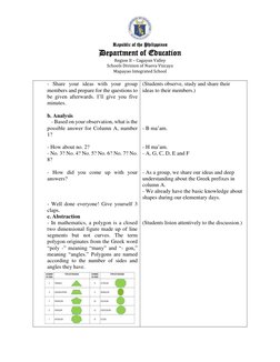 Grade 7 Polygons Lesson Plan | PDF | Polygon | Shape