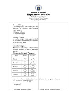 Grade 7 Polygons Lesson Plan | PDF | Polygon | Shape