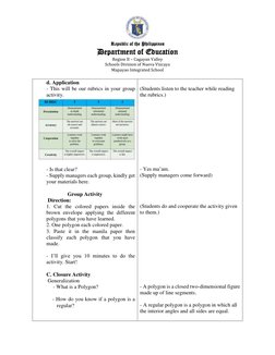 Grade 7 Polygons Lesson Plan | PDF | Polygon | Shape