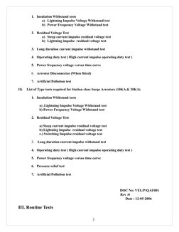 Surge Arrester Testing Procedures | PDF | Voltage | Root Mean Square