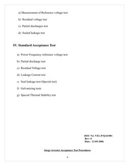 Surge Arrester Testing Procedures | PDF | Voltage | Root Mean Square