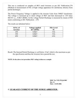 Surge Arrester Testing Procedures | PDF | Voltage | Root Mean Square