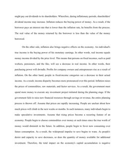 might pay out dividends to its shareholders. Wherefore, during inflationary periods, shareholders'
dividend income may increa
